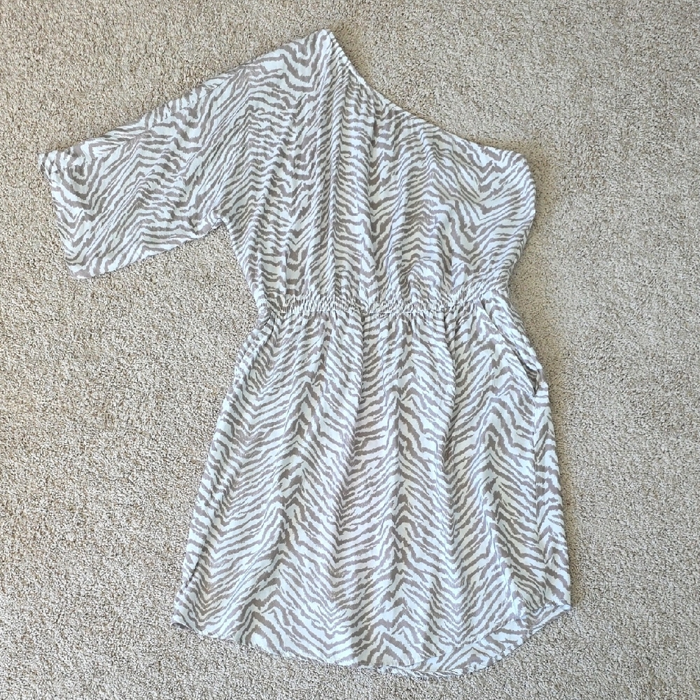 Tiger Stripe One Shoulder Dress